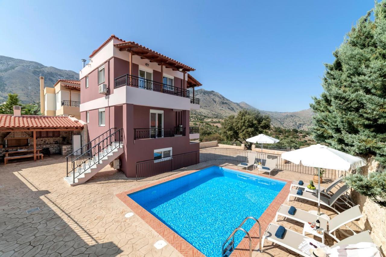 Villa Kermes Heated Pool Kournás Dış mekan fotoğraf