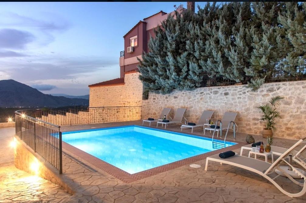 Villa Kermes Heated Pool Kournás Dış mekan fotoğraf